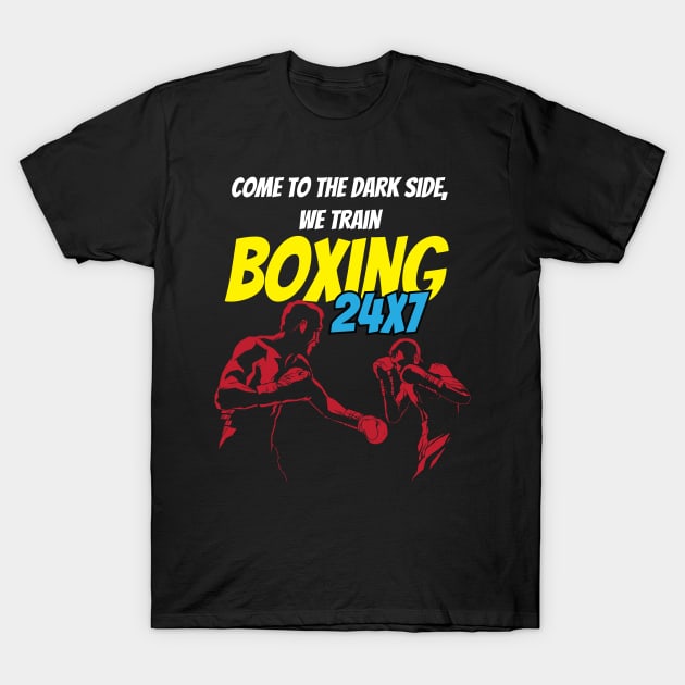 Funny Boxing Quote Vintage Boxer Boxing Gloves Design T-Shirt by Riffize